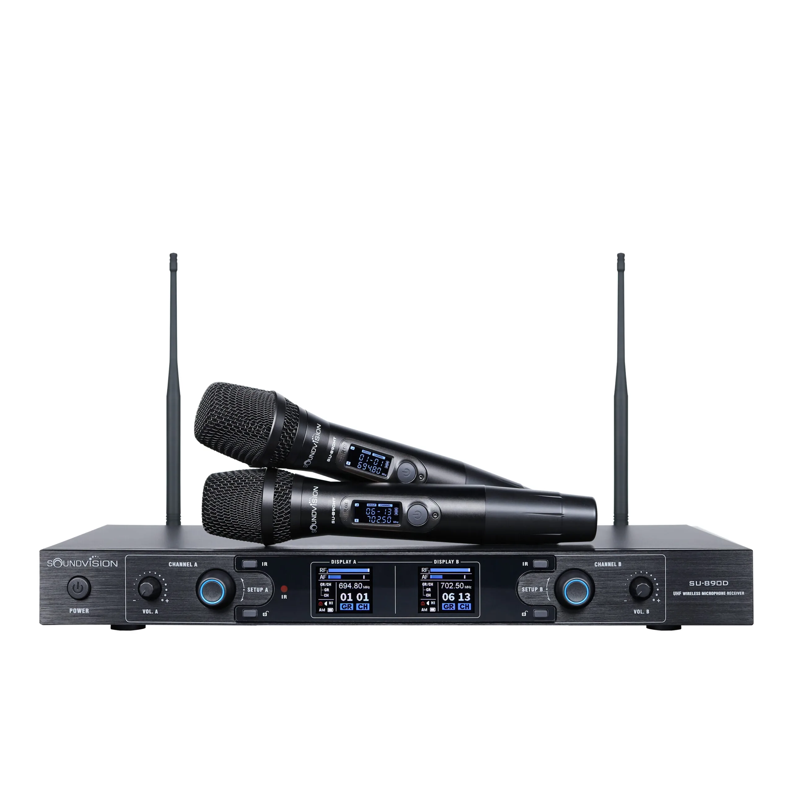 SOUNDVISION SU-890D-II/HT ชุดไมค์ลอย ดิจิตอล มือถือคู่ ย่าน UHF คลื่นความถี่ 694.5 – 702.7 MHz